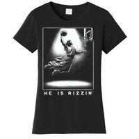 Jesus He Is Rizzin Basketball Easter Christian Religious Women's T-Shirt