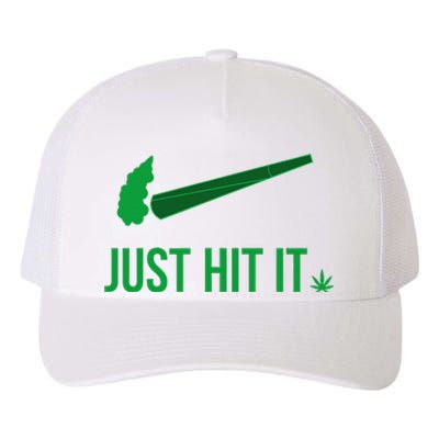 Just Hit It Cannabis Smoker Yupoong Adult 5-Panel Trucker Hat