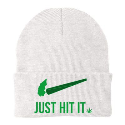 Just Hit It Cannabis Smoker Knit Cap Winter Beanie