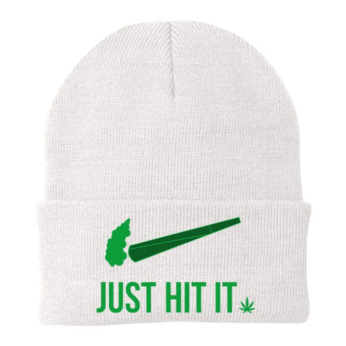 Just Hit It Cannabis Smoker Knit Cap Winter Beanie