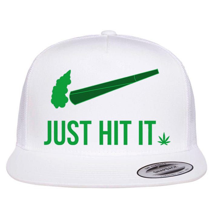 Just Hit It Cannabis Smoker Flat Bill Trucker Hat