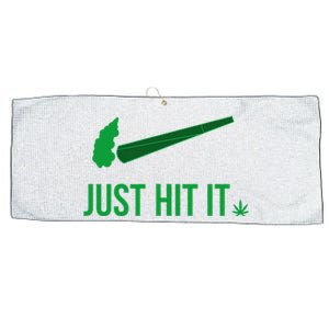 Just Hit It Cannabis Smoker Large Microfiber Waffle Golf Towel