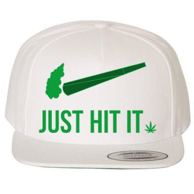 Just Hit It Cannabis Smoker Wool Snapback Cap