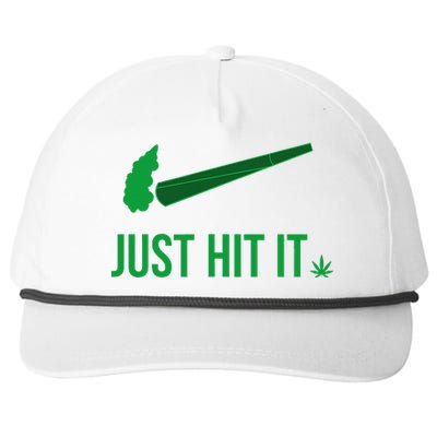 Just Hit It Cannabis Smoker Snapback Five-Panel Rope Hat