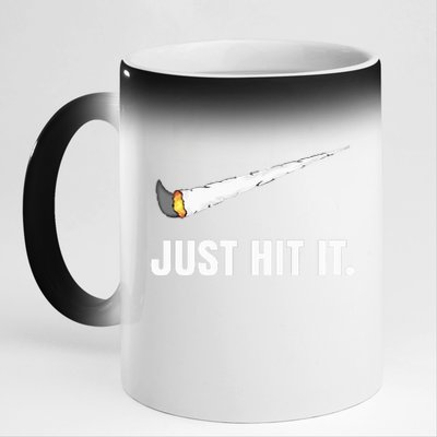 Just Hit It Marijuana 11oz Black Color Changing Mug