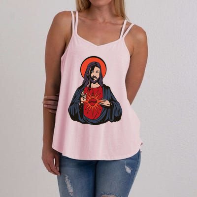 Jesus Heart Illustration Women's Strappy Tank