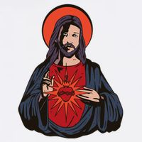 Jesus Heart Illustration Cooling Performance Crew T-Shirt
