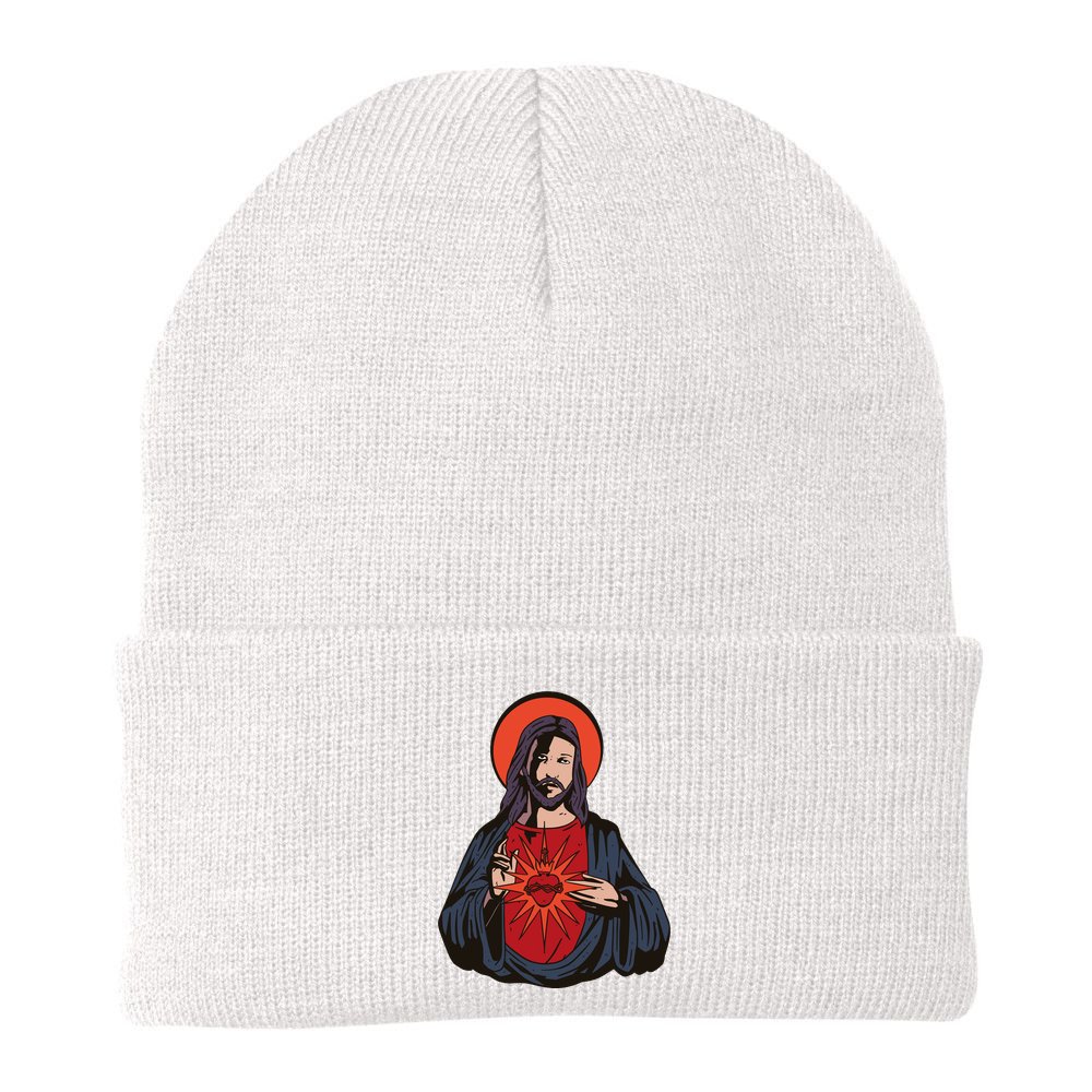 Jesus Heart Illustration Beanie