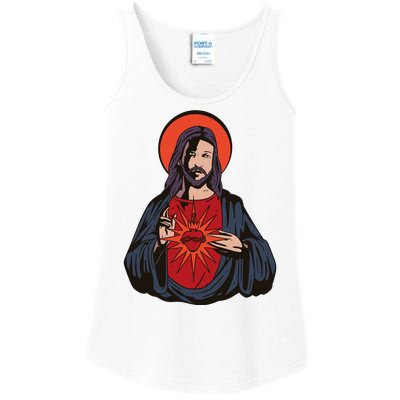 Jesus Heart Illustration Ladies Essential Tank