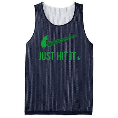 Just Hit It Cannabis Smoker Mesh Reversible Basketball Jersey Tank