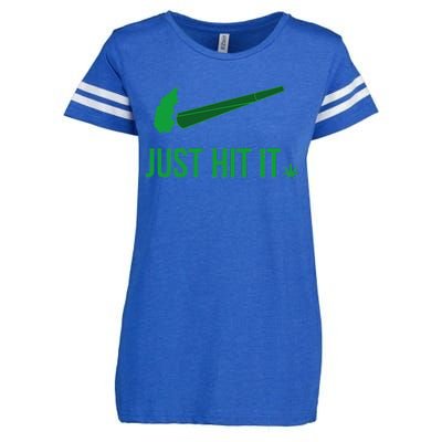 Just Hit It Cannabis Smoker Enza Ladies Jersey Football T-Shirt