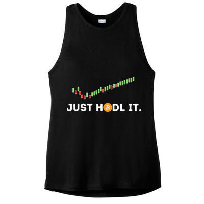 Just HODL It Funny Crypto Trader BTC Bitcoin Investor Ladies PosiCharge Tri-Blend Wicking Tank