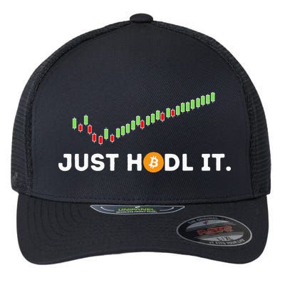 Just HODL It Funny Crypto Trader BTC Bitcoin Investor Flexfit Unipanel Trucker Cap