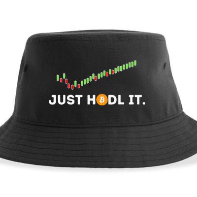 Just HODL It Funny Crypto Trader BTC Bitcoin Investor Sustainable Bucket Hat