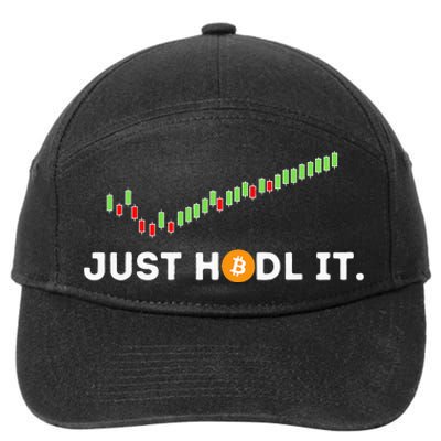 Just HODL It Funny Crypto Trader BTC Bitcoin Investor 7-Panel Snapback Hat