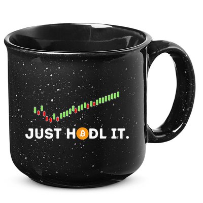 Just HODL It Funny Crypto Trader BTC Bitcoin Investor 15oz Campfire Ceramic Mug