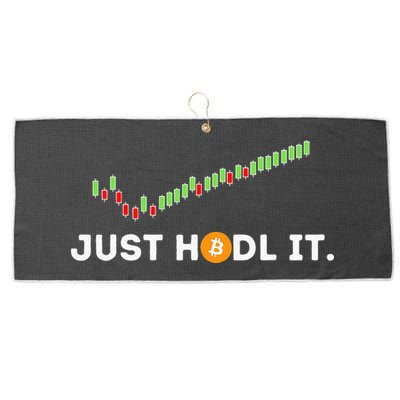 Just HODL It Funny Crypto Trader BTC Bitcoin Investor Large Microfiber Waffle Golf Towel