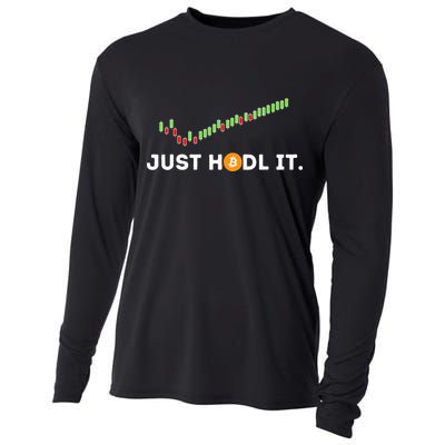 Just HODL It Funny Crypto Trader BTC Bitcoin Investor Cooling Performance Long Sleeve Crew