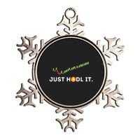 Just HODL It Funny Crypto Trader BTC Bitcoin Investor Metallic Star Ornament