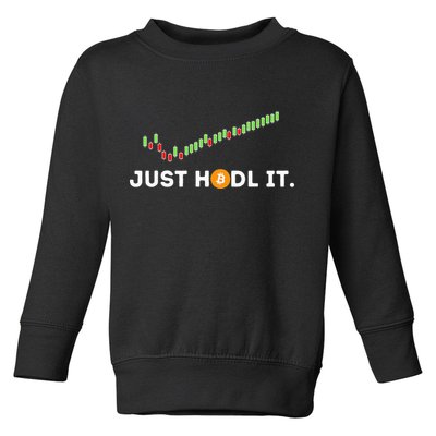 Just HODL It Funny Crypto Trader BTC Bitcoin Investor Toddler Sweatshirt