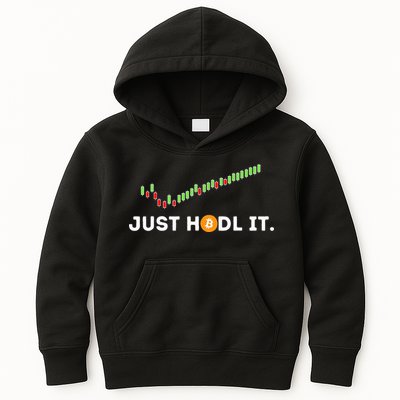 Just HODL It Funny Crypto Trader BTC Bitcoin Investor Kids Hoodie