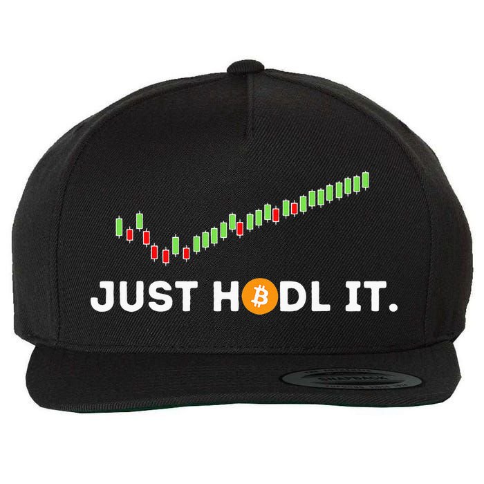 Just HODL It Funny Crypto Trader BTC Bitcoin Investor Wool Snapback Cap
