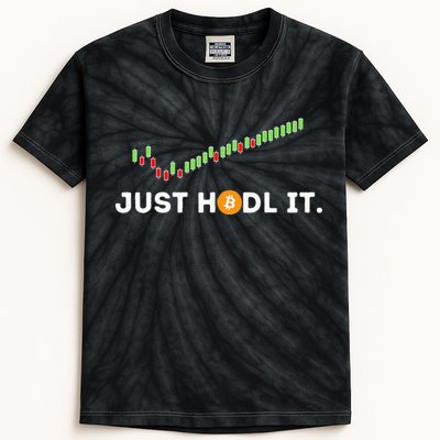 Just HODL It Funny Crypto Trader BTC Bitcoin Investor Kids Tie-Dye T-Shirt