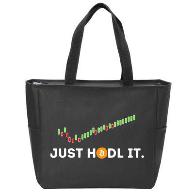 Just HODL It Funny Crypto Trader BTC Bitcoin Investor Zip Tote Bag