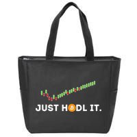 Just HODL It Funny Crypto Trader BTC Bitcoin Investor Zip Tote Bag