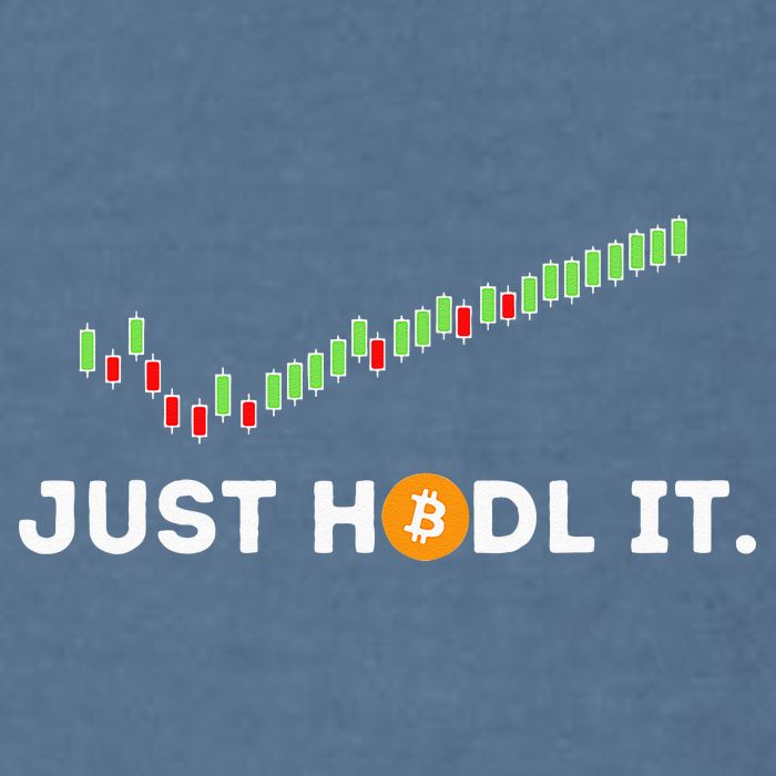 Just HODL It Funny Crypto Trader BTC Bitcoin Investor Garment-Dyed Sweatshirt