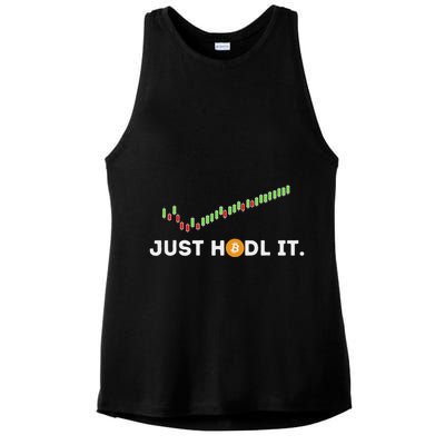 Just Hodl It Funny Crypto Trader Btc Bitcoin Investor Ladies PosiCharge Tri-Blend Wicking Tank