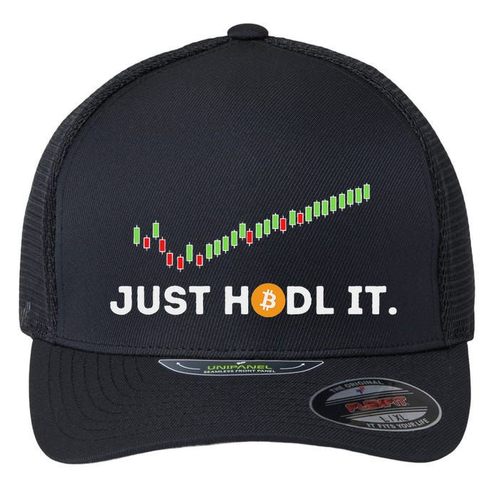 Just Hodl It Funny Crypto Trader Btc Bitcoin Investor Flexfit Unipanel Trucker Cap