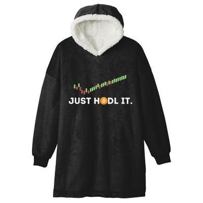 Just Hodl It Funny Crypto Trader Btc Bitcoin Investor Hooded Wearable Blanket