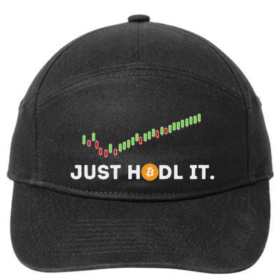 Just Hodl It Funny Crypto Trader Btc Bitcoin Investor 7-Panel Snapback Hat