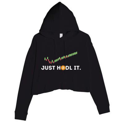 Just Hodl It Funny Crypto Trader Btc Bitcoin Investor Crop Fleece Hoodie