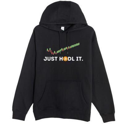 Just Hodl It Funny Crypto Trader Btc Bitcoin Investor Premium Pullover Hoodie