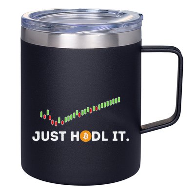 Just Hodl It Funny Crypto Trader Btc Bitcoin Investor 12oz Stainless Steel Coffee Mug