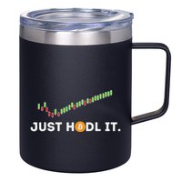 Just Hodl It Funny Crypto Trader Btc Bitcoin Investor 12oz Stainless Steel Coffee Mug