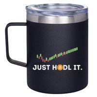 Just Hodl It Funny Crypto Trader Btc Bitcoin Investor 12oz Stainless Steel Coffee Mug