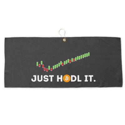 Just Hodl It Funny Crypto Trader Btc Bitcoin Investor Large Microfiber Waffle Golf Towel