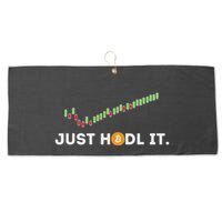 Just Hodl It Funny Crypto Trader Btc Bitcoin Investor Large Microfiber Waffle Golf Towel