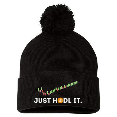 Just Hodl It Funny Crypto Trader Btc Bitcoin Investor Pom Pom 12in Knit Beanie