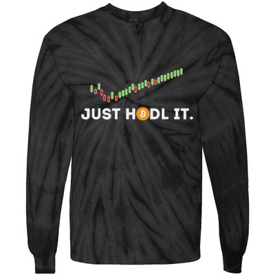 Just Hodl It Funny Crypto Trader Btc Bitcoin Investor Tie-Dye Long Sleeve Shirt