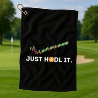 Just Hodl It Funny Crypto Trader Btc Bitcoin Investor Golf Towel