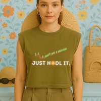 Just Hodl It Funny Crypto Trader Btc Bitcoin Investor Garment-Dyed Women's Muscle Tee