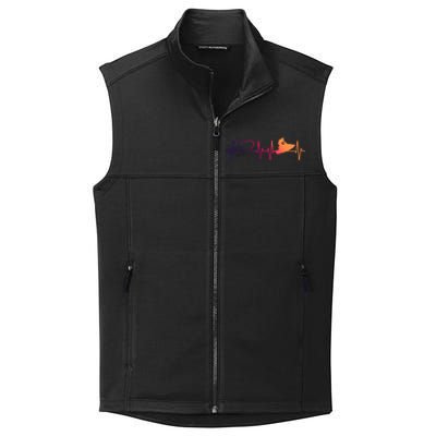 Jetski Heartbeat I Love Ecg Water Sports Jet Skiing Gift Collective Smooth Fleece Vest