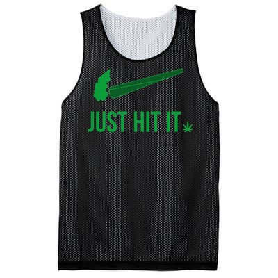 Just Hit It Cannabis Smoker Mesh Reversible Basketball Jersey Tank