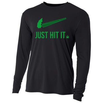 Just Hit It Cannabis Smoker Cooling Performance Long Sleeve Crew