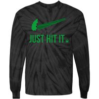 Just Hit It Cannabis Smoker Tie-Dye Long Sleeve Shirt