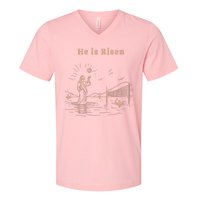 Jesus He Is Risen V-Neck T-Shirt